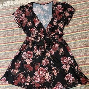 Black and floral Dress
